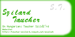 szilard taucher business card